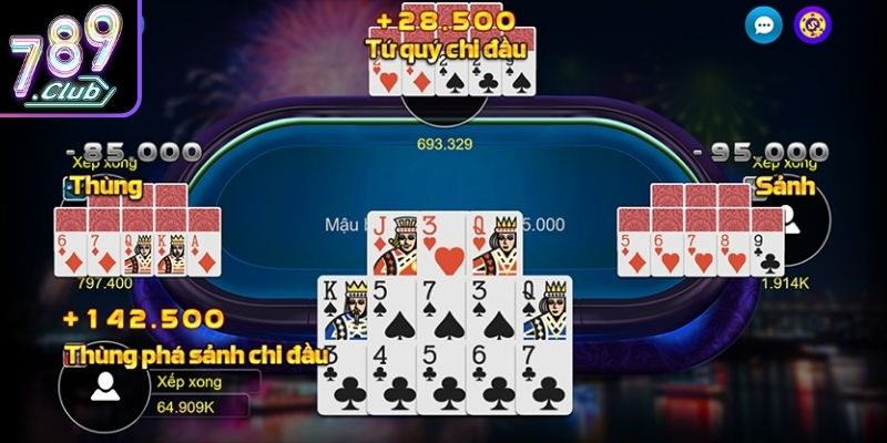 Mậu Binh 789Club, Tìm Hiểu Các Chiến Thuật Xếp Bài Tối Ưu 3 Lựa chọn lối xếp an toàn khi bài trung bình